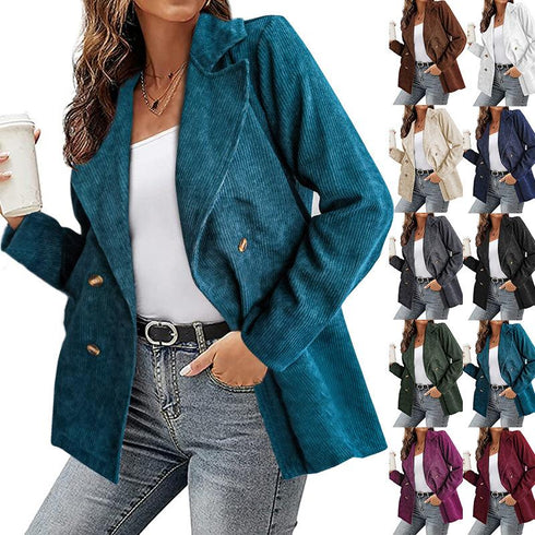 Fall winter jacket solid color blazer
